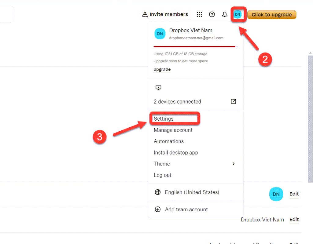 Cách bật xác minh hai bước trong Dropbox